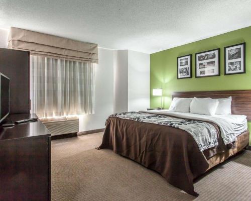 Posteľ alebo postele v izbe v ubytovaní Sleep Inn & Suites Near I-90 and Ashtabula