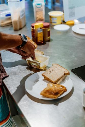 Φαγητό σε αυτό το hostel ή κάπου εκεί κοντά