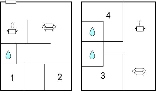 two versions of a coordinate grid with a water drop in the middle at Cozy Home In Orihuela in Orihuela