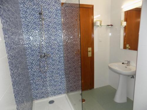 Koupelna v ubytování Hotel La Barca