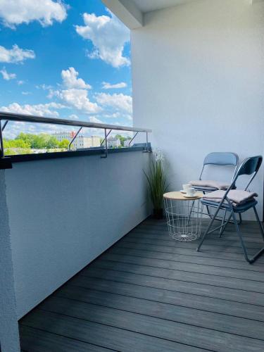 A balcony or terrace at Apartament Biały Dom