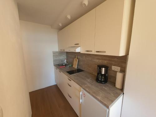 Kuchyň nebo kuchyňský kout v ubytování Apartma Kočevar Portorož
