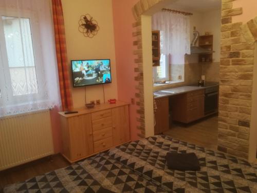Dapur atau dapur kecil di Apartmány pod Barunčinou školou