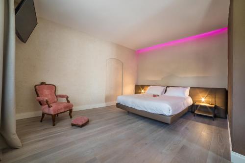 מיטה או מיטות בחדר ב-Casa Guarnieri
