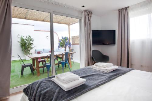 Posteľ alebo postele v izbe v ubytovaní Tendency Apartments 12 Penthouse