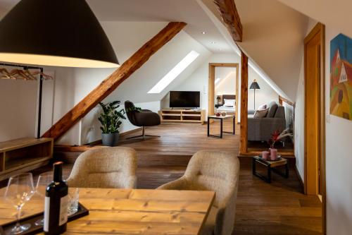 Coin salon dans l'établissement Biohofgut LASCHALT