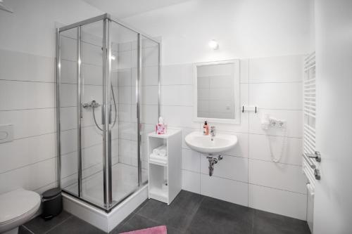 Koupelna v ubytování Dalila Appartements