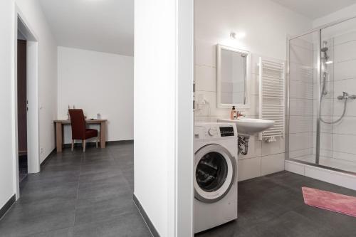 Koupelna v ubytování Dalila Appartements