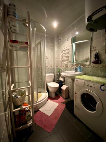 Phòng tắm tại Apartamentai Nidoje