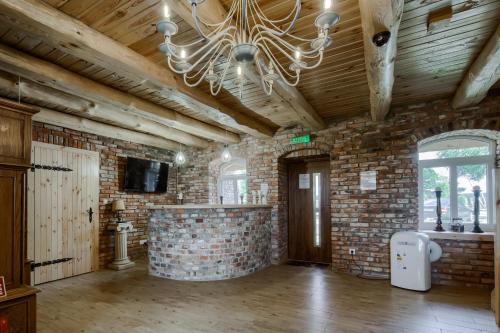 Kuchyň nebo kuchyňský kout v ubytování Skansen Bicz Resort