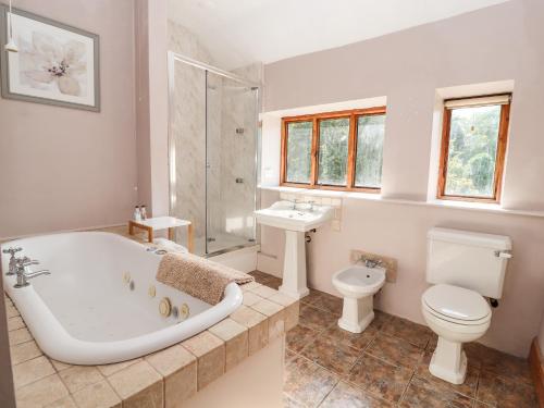 Kylpyhuone majoituspaikassa Abbey Cottage