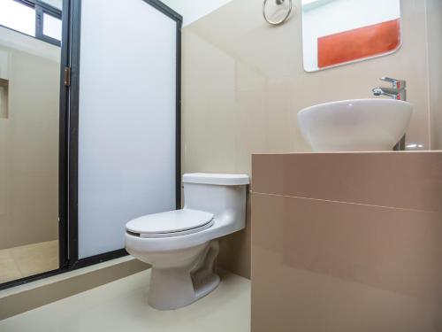 Koupelna v ubytování Hotel Pejelagarto