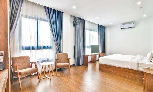 Grand Lee Hotelにあるベッド