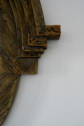 a close up of the edge of a wooden object at Santolia Art Suites in Oia