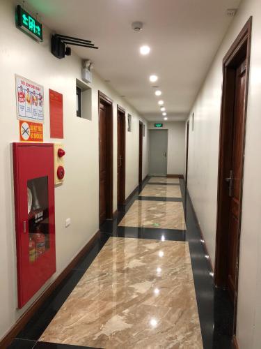 a corridor of a hospital with at Moc Hoang Hotel in Hanoi