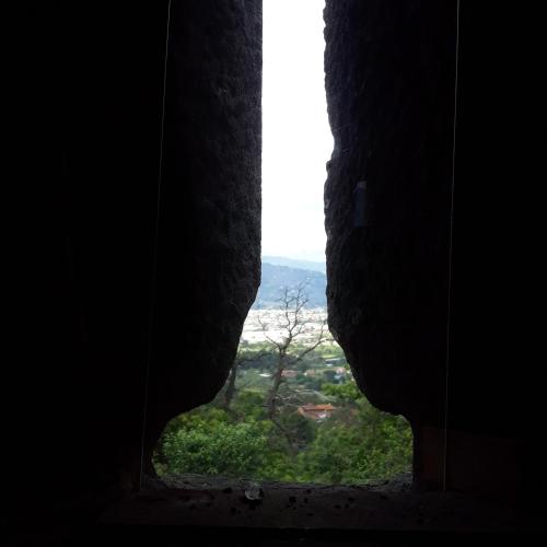 a window in a building with a view at La Torre wine resort in Montecarlo