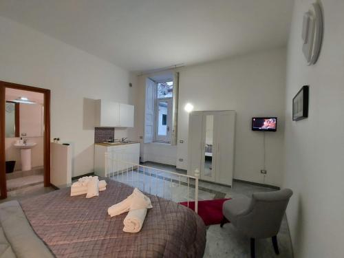 A bed or beds in a room at le ginestre in centro