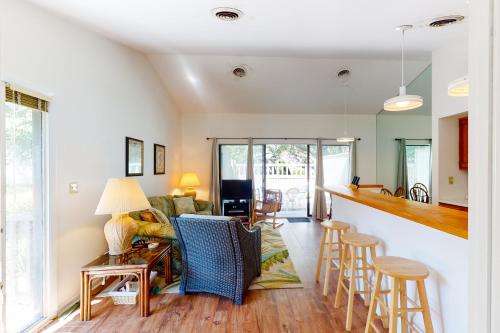 a living room with a couch and a table at Sea Colony - 4003 Volley in Bethany Beach