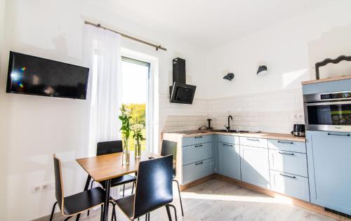 Kuchyň nebo kuchyňský kout v ubytování Vinorell Apartman