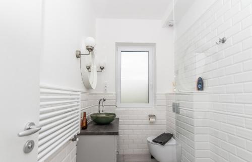 Koupelna v ubytování Vinorell Apartman