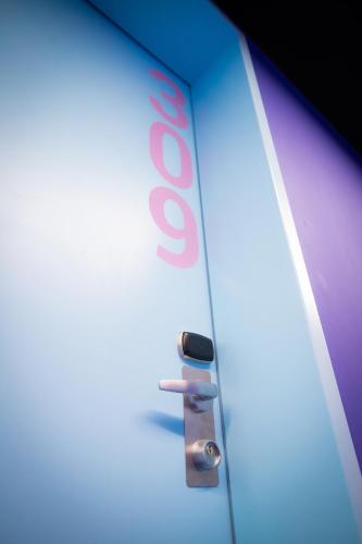 a close up of a door with a door knob at Prize by Radisson, Rostock City in Rostock