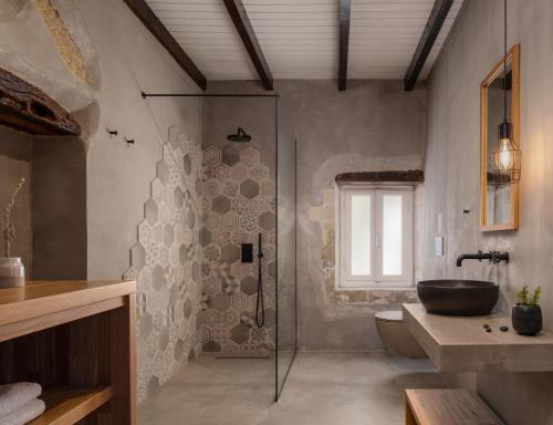 A bathroom at The Quintessential Cretan Villa
