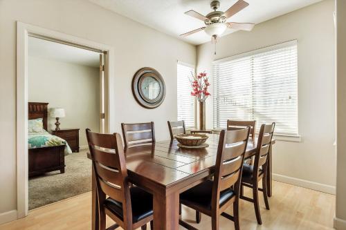a dining room with a table and chairs at Downtown Condo Near Convention Center (Disability Access) in Salt Lake City