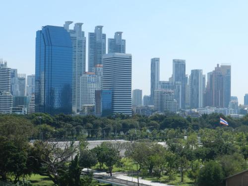 Nespecifikovaný výhled na destinaci Bangkok nebo výhled na město při pohledu z hotelu