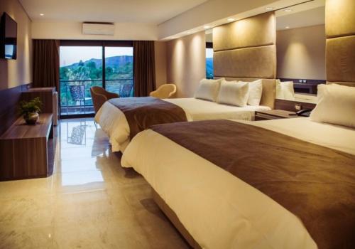 Katil atau katil-katil dalam bilik di Eleton Resort & Spa