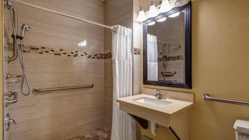 SureStay Plus Hotel by Best Western Alvin tesisinde bir banyo