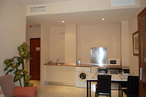 A kitchen or kitchenette at Edificio Luxsevilla