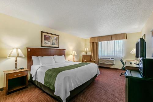 A bed or beds in a room at Quality Inn near Monument Health Rapid City Hospital