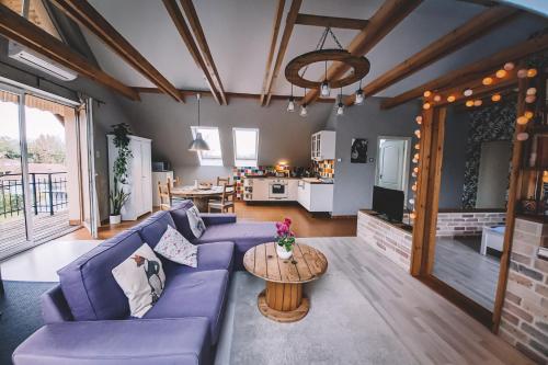 Posezení v ubytování Pannónia Apartment