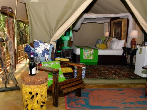 Cama o camas de una habitación en Wielewaal Bush Lodge