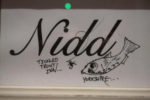 a sign that says vida with a fish on it at The Tickled Trout Inn Bilton-in-Ainsty in York