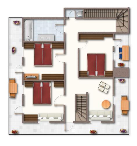 Chalet Dorfbäckの見取り図または間取り図