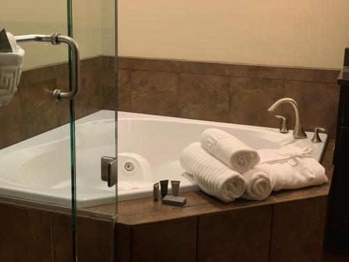 Ванная комната в Roosevelt Inn & Suites