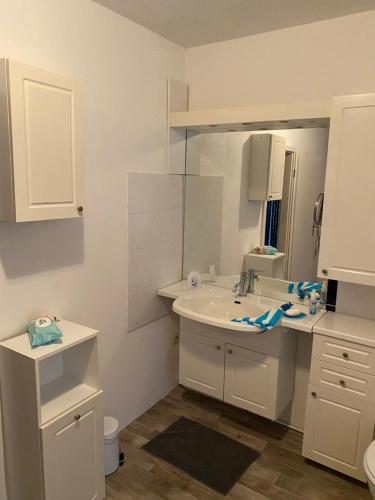 Koupelna v ubytování Ferienwohnung Etgersleben