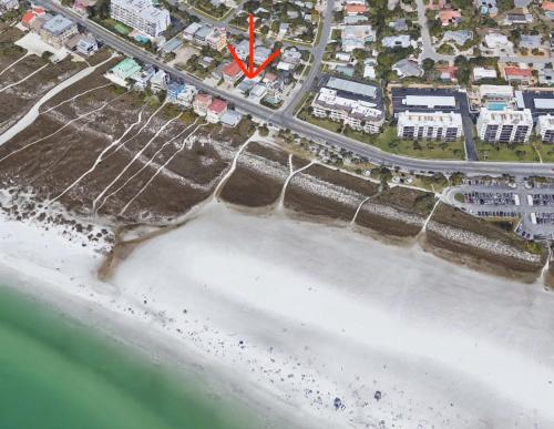 an aerial view of the beach and the ocean at Siesta Key Beach - Bari 665 #2 in Siesta Key