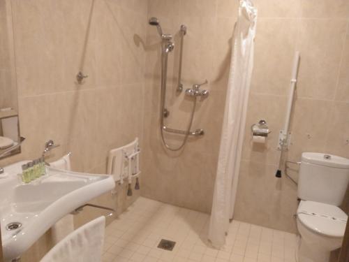Koupelna v ubytování Hotel La Boroña