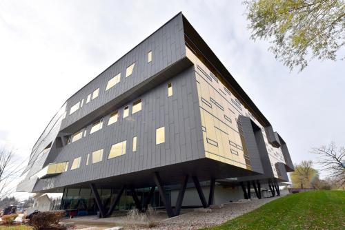 a black building with windows on the side of it at Staybridge Suites - Waterloo - St. Jacobs Area in Waterloo