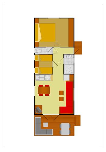 a floor plan of a house at Camping de Vogel in Hengstdijk