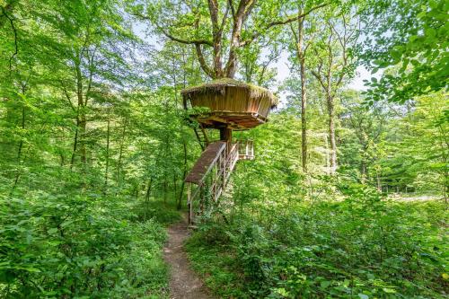 Zahrada ubytování L'Arbre à Cabane