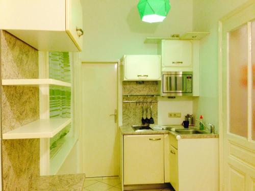 Kuchyň nebo kuchyňský kout v ubytování Apartment opera 1