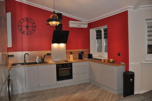 Kuchyňa alebo kuchynka v ubytovaní Cichy Zakątek - ekskluzywny apartament 90 m2