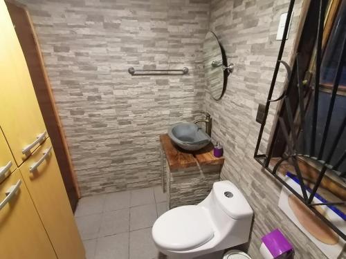 Koupelna v ubytování los troncos