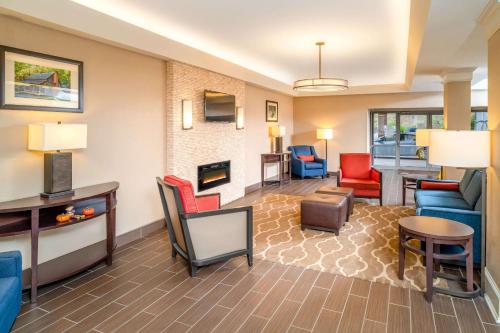 Χώρος καθιστικού στο Comfort Inn & Suites Grundy