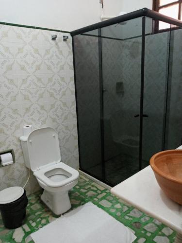 Koupelna v ubytování Pousada Coruja Branca
