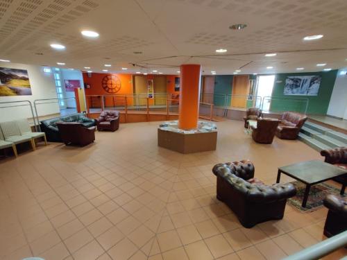 Ein Sitzbereich in der Unterkunft SM Hostel