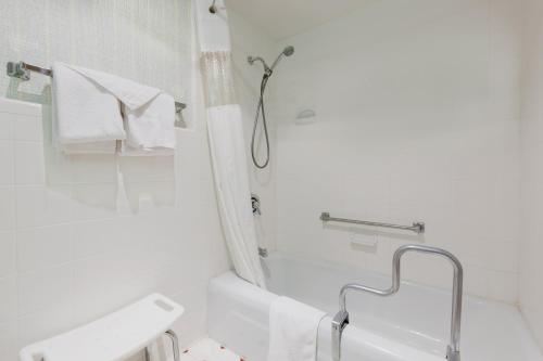 Kylpyhuone majoituspaikassa Red Carpet Inn & Suites